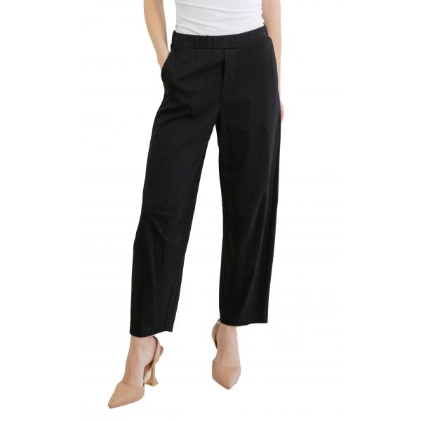 Pantaloni palazzo cropped a vita media Please